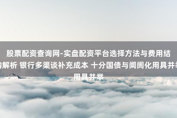 股票配资查询网-实盘配资平台选择方法与费用结构解析 银行多渠谈补充成本 十分国债与阛阓化用具并举