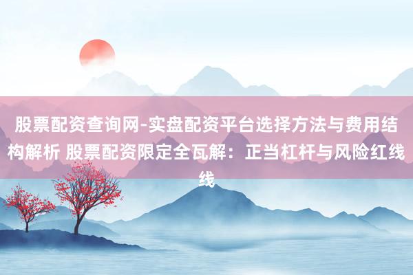 股票配资查询网-实盘配资平台选择方法与费用结构解析 股票配资限定全瓦解：正当杠杆与风险红线